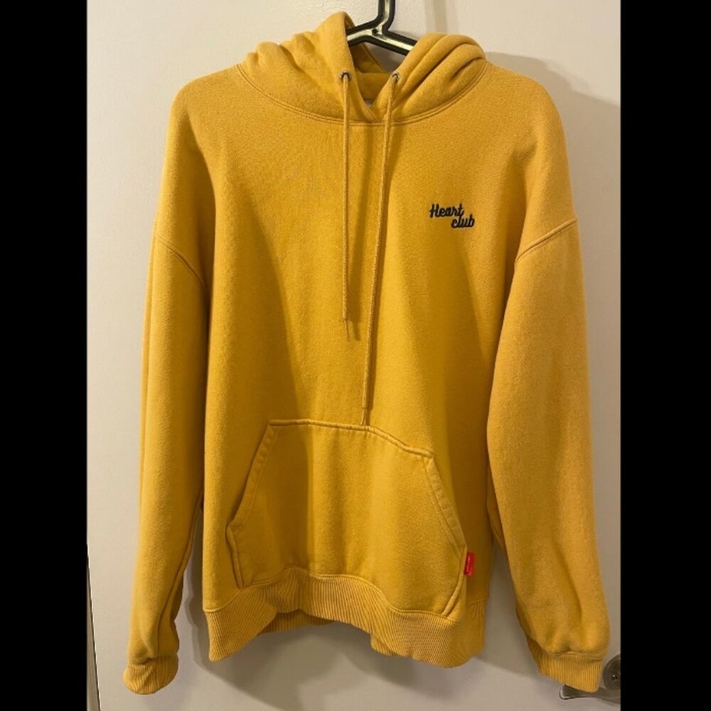 Heart Club Yellow Hoodie Oversized Fit (Korean Streetwear) Small